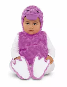 Liten lilla plysjandkostyme, Størrelse: 0–6 måneder (68 cm)