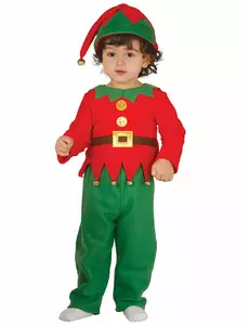 Klassisk liten julenisse-babykostyme, Størrelse: 12–18 måneder (82–88 cm)