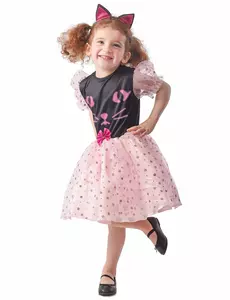 Kattekostyme til jenter, Størrelse: 10–12 år (130–140 cm)