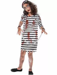 Zombiejente lenket fangekostyme, Størrelse: 10–12 år (145/158 cm)