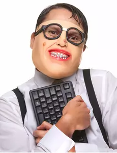 Voksen Geek Latex Halvmaske