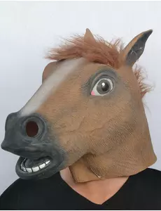 Brun hestemaske for voksne