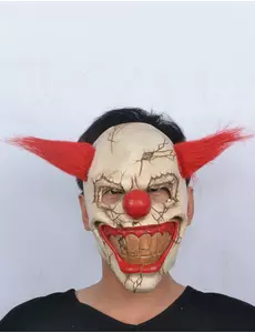 Halloween-maske til voksen, ond klovn