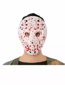 Blodig hockeymaske