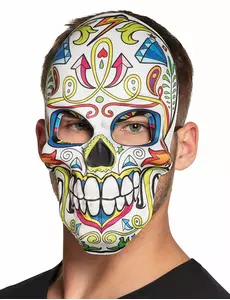 Dia de los muertos-maske hvit