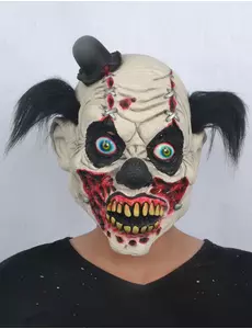 Blodig klovnemaske til voksne i latex, Halloween