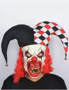 Skremmende Joker-lateksmaske for voksne Halloween