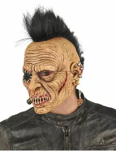 Voksenmaske med kamuflasje i punk-latex