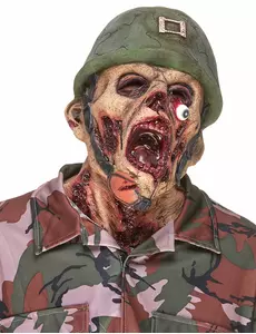 Lateksmaske for voksne, zombiesoldater