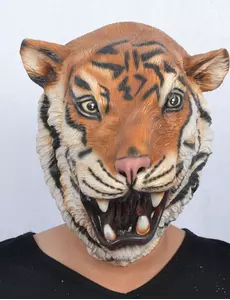 Voksen tiger lateksmaske