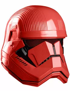 Deluxe heldekkende rød Sith-soldatmaske for voksne