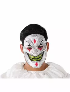 PVC-maske for voksne demonisk klovn