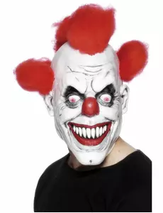 Skremmende Halloween-klovnemaske til voksne
