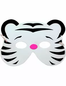 Hvit tigermaske for barn