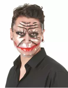 Gjennomsiktig maske med revet kjeve for voksne