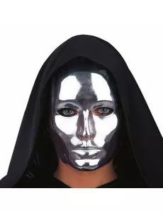Sølvkrom ansiktsmaske for voksne