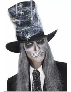 Voksen Halloween-spinnvev-flosshatt