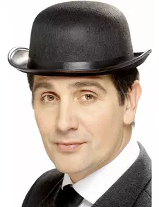 Svart bowlerhatt