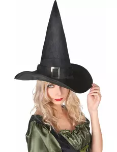 Halloween-heksehatt i fløyel for voksne