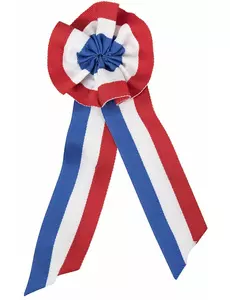 Tricolor stoffkokarden 8 x 20 cm