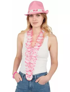 Bachelorette Party Pink Flower Necklace