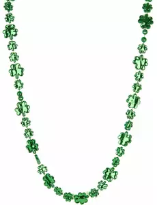 Glitrende grønt kløverhalskjede til St. Patricks dag for voksne