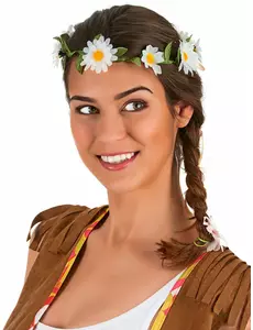 Voksen hvit tusenfrydblomstkrone