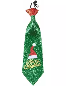 God jul, grønt paljettslips