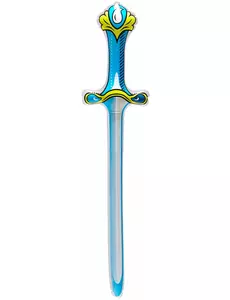 Blått oppblåsbart sverd 77 cm