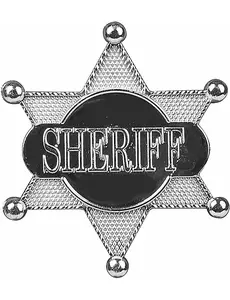 Sølv Sheriffstjerne 7,5 cm