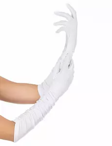 Adult white gloves 37 cm