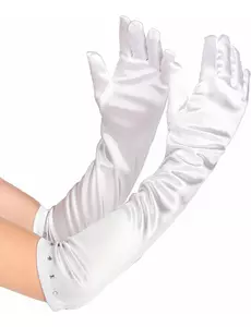 Children's long white gloves