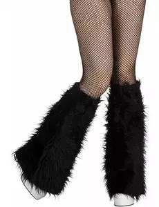Svarte pelsede leggings for voksne