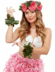 Tilbehørssett for voksen Hawaiian Luau Tiki