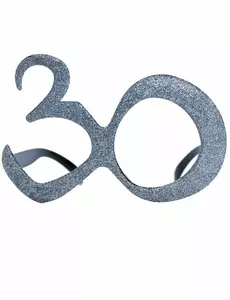 Glitterbriller til 30 år