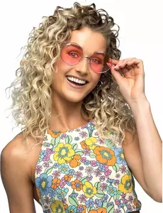 Kjempestore runde rosa hippiebriller