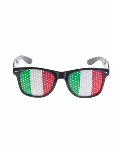 Briller med italiensk flagg