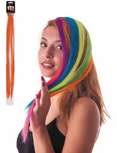 Oransje hårlokk med klips