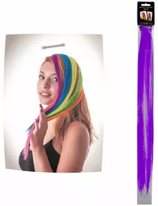 Purple clip-in hair strand