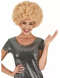 Blond afroparykk for voksne