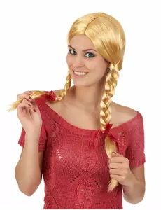 Blonde musefletter skolejenteparykk for kvinner