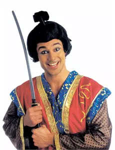 Kort samurai-parykk for menn