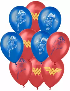 10 Wonder Woman lateksballonger 25 x 32 cm