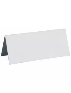 10 hvite rektangulære plasseringsmerker 3 x 7 cm