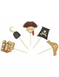 10 dobbeltsidige piratpikker 9 cm