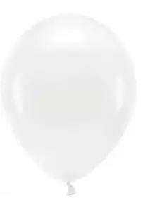 100 hvite pastellfargede latexballonger 26 cm