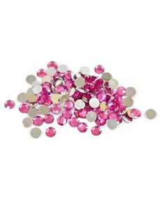 100 små runde fuchsia bordkonfetti 0,6 cm