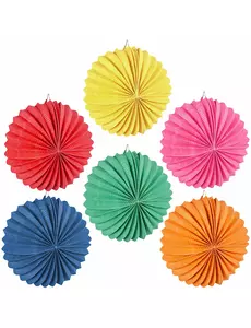 12 runde lykter i assorterte farger 22 cm