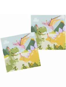 12 Dino Party Paper Napkins 33 x 33 cm