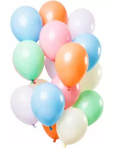 15 pastellfargede lateksballonger 33 cm